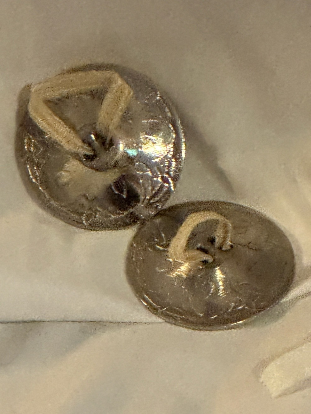 Vintage finger cymbals, silver set belly dancing yoga
